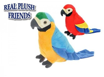 Papoušek plyš 23cm asst 2 barvy 0m+