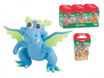 Tvořivá hmota/modelína Paulinda Cool drak II. 40g+2x8g s doplňky asst 6 druhů v krabičce 12ks v boxu