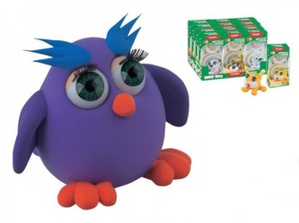 Tvořivá hmota/modelína Paulinda zvířátka velké oči 40g+28g s doplňky asst 8 druhů v krabici 12ks dbx