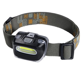 HAMA LED čelovka/ 110lm/ COB LED diody/ 3x AAA (sučást balení)/ oranžová-šedá