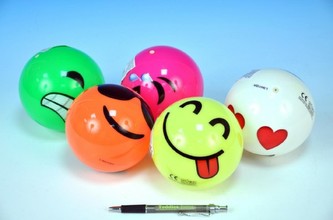 Míč/Míček smajlík 11cm, 5 druhů - 1 kus