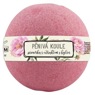 Bohemia Gifts Šumivá pěnivá koule do koupele 100 g - pivoňka