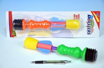 Vystřelovací raketa 25cm asst 2 barvy na kartě