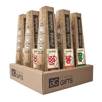 Bohemia Gifts Sada 9 ks horká čokoláda 30 g - prodejní display