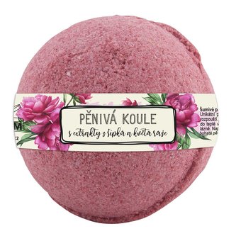 Bohemia Gifts Šumivá pěnivá koule do koupele 100 g - šípek a růže