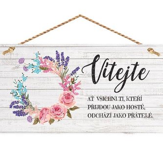 Bohemia Gifts Dekorační obrázek na zavěšení - vítejte