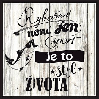 Bohemia Gifts Dekorační obraz na zavěšení 30 x 30 cm pro rybáře
