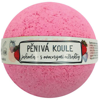 Bohemia Gifts Šumivá pěnivá koule do koupele 100 g - jahoda