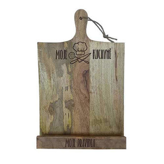 Bohemia Gifts Dřevěný stojan na kuchařku 37 x 24 cm - moje kuchyně
