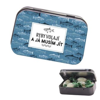 Bohemia Gifts Větrové bonbony v plechové krabičce 10 ks - pro rybáře