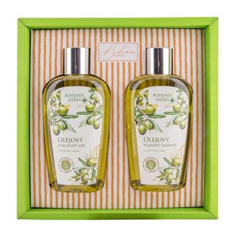 Bohemia Gifts Kosmetická sada - gel 250ml a šampon 250ml - oliva