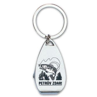 Bohemia Gifts Klíčenka s otvírákem pro rybáře Petrův zdar