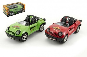 Auto plast 19cm narážecí s otevíracím dveřmi na baterie se zvukem se světlem asst 2 barvy v krabičce