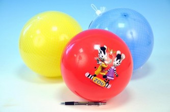 Míč ZOU 21cm asst 3 barvy v síťce od 10 měsíců