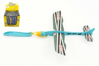 Vystřelovací letadlo plast 15cm  v krabičce - 1 kus