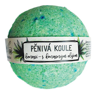 Bohemia Gifts Šumivá pěnivá koule do koupele 100 g - konopí
