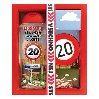 Bohemia Gifts Kosmetiká sada k 20. narozeninám - gel 300 ml a mýdlo 55 g