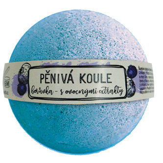 Bohemia Gifts Šumivá pěnivá koule do koupele 100 g - borůvka