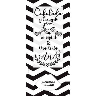 Bohemia Gifts Svatební čokoláda splněných přání 100 g pro novomanžele