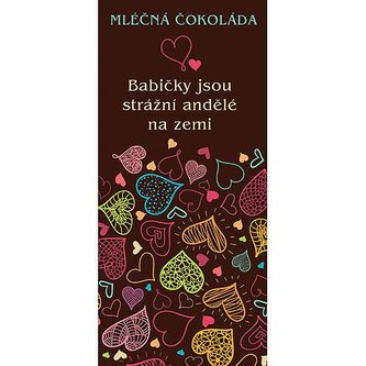 Bohemia Gifts Dárková mléčná čokoláda 100 g - babičce
