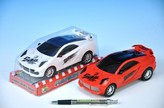 Auto závodní plast 18cm na baterie se zvukem se světlem asst 2 barvy v krabičce