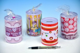 Pokladnička plech 11cm, 4 druhy, v sáčku - 1 kus