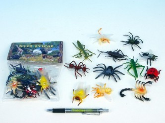 Hmyz plast 5cm; 12 druhů  12ks v sáčku