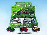 Traktor kov 8cm na zpětné natažení, 3 barvy - 1 kus
