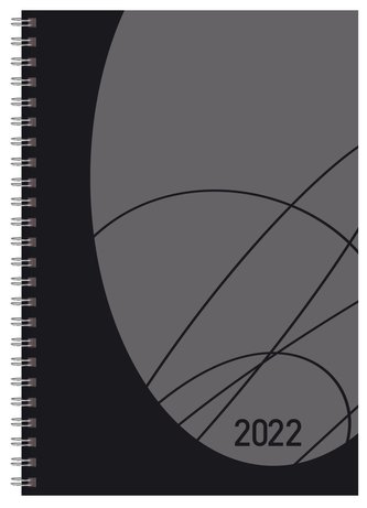 Buchkalender Wochentimer Flexi Colourlux schwarz 2022