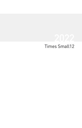 Buchkalender Times Small12 Einlage 2022