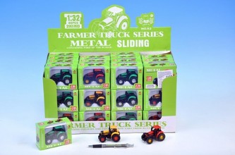 Traktor kov 7cm asst 3 barvy v krabičce