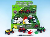 Traktor kov 11cm na zpětné natažení 3 druhy - 1 kus