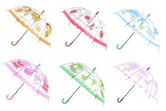 Deštník zvířátka vystřelovací - průhledný