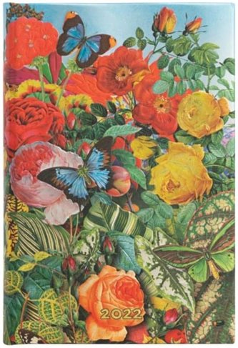 Kalendarz książkowy mini 2022 12M Butterfly Garden Kalendarz książkowy mini 2022 12M Butterfly Garden