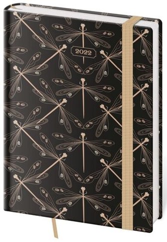 Diář 2022 Vario - Dragonfly s gumičkou, denní, B6