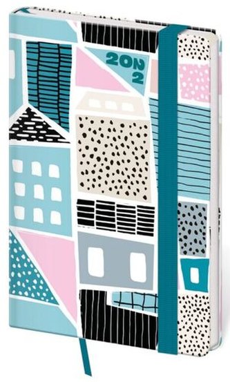 Diář 2022 Vario - Shapes s gumičkou, týdenní kapesní Diář 2022 Vario - Shapes s gumičkou, týdenní kapesní