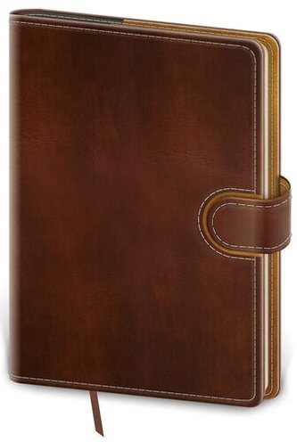 Diář 2022 Flip - hnědo/hnědý, denní, B6