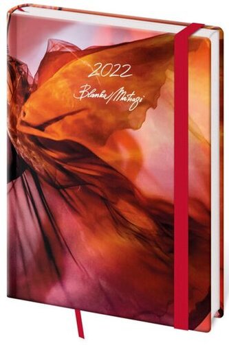 Diář 2022 Vario - Matragi Red s gumičkou, týdenní, A5