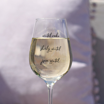 HOUSEDECOR Sklenice na víno - Učitel roku