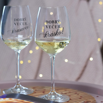 HOUSEDECOR Sklenice na víno - Dobrý večer, krásko!