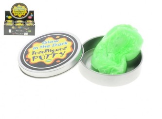 Inteligentní plastelína/modelína svítící ve tmě 3 barvy v plechovce - 1 kus