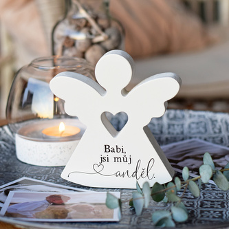 HOUSEDECOR Srdcový anděl - \"Babi, jsi můj anděl.\"