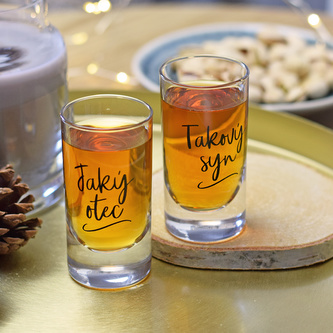 HOUSEDECOR Panáková sklenice - Jaký otec - Takový syn