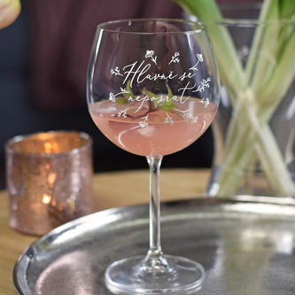 HOUSEDECOR Sklenice s květinami XXL - Hlavně se neposrat