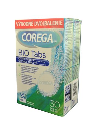 Corega čistící tablety 2x30ks antibakteriální DUOPACK