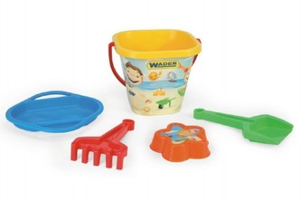 Sada na písek Wader plast, 2 barvy, 5ks v síťce od 12 měsíců