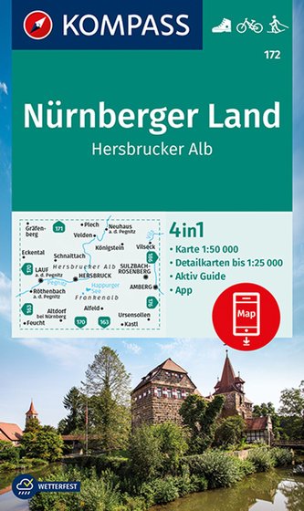 KOMPASS Wanderkarte Nürnberger Land, Hersbrucker Alb 1:50 000