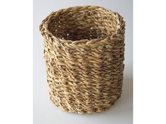košík kulatý malý pr.17x16cm mořská tráva
