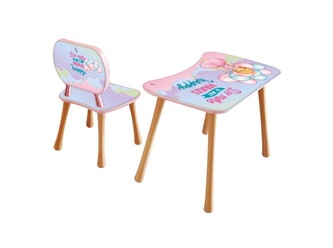 Dětský stolek s židličkou, 3- 5 let, holčička s balónky