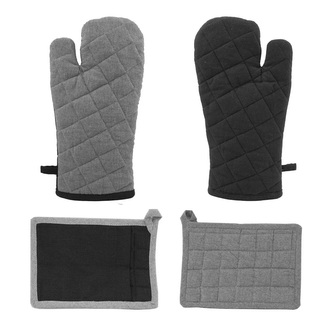 Chňapka s magnetem a podložkou z recyklované bavlny, šedá